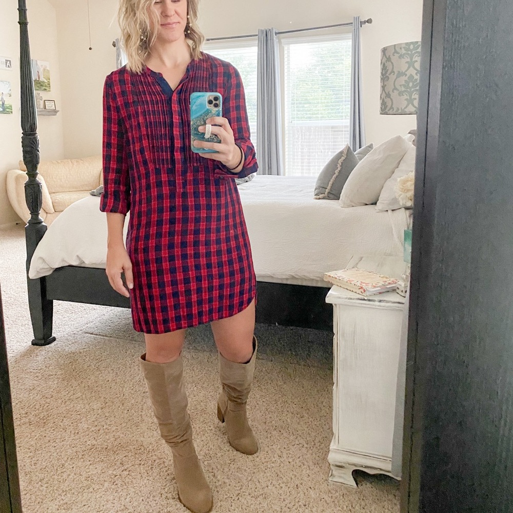 Old Navy Flannel Plaid Dress Size M